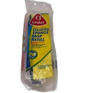 O-Cedar Yellow Cellulose Sponge Mop Refill Power Strip Extra Squeeze NEW NOS